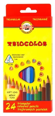 Zdjęcie produktu dla Kredki KOH szkolne Triocolor Triocolor 24s