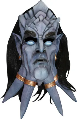 Produktbild von Dreanei DLX Latex Maske World of Warcraft Einheitsgröße Neu