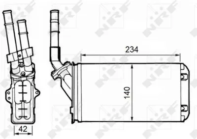 Obrázek produktu pro Výměník tepla, vnitřní vytápění NRF 58643