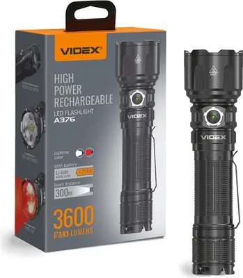 Produktbild von Videx LED-Taschenlampe 3600 lm IP68 neutralweiß 5000 K Stabilisierungsbereich 300 m