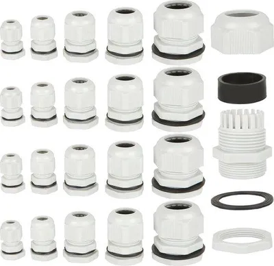 Produktbild von Wasserdichte Kabelschraubverbinder M12-M32 weiß