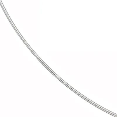 Produktbild von 1.2mm Halsreif Reif Kette rund 585 Weißgold Gold 45cm Halskette Halsschmuck