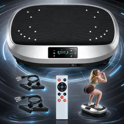 Produktbild von KeHot Vibrationsplatte | 120 Stufen | Bluetooth-Musik | App & Fernbedienung | inkl. Zugbändern | für Zuhause