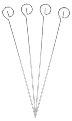 Schaschlikspieße in schlankem Eleganten Design Edelstahl 4 Stück 22cm