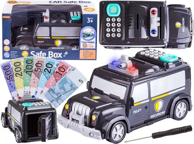 Produktbild von Chiffrierte Spardose für Polizeiwagen, Banknotensafe