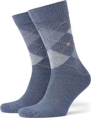Produktbild von Burlington Herren Socken PRESTON - Rautenmuster, soft, Clip, One Size, 40-46 graublau