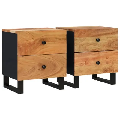 Immagine prodotto di Comodini 2pz 40x33x46 cm in Legno Massello di Acacia