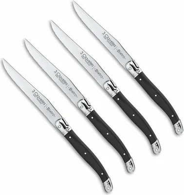 Produktbild von 3 Claveles 01481, Steakmesser, Zweiteilige Konstruktion, 11,5 cm, Edelstahl, Edelstahl, Schwarz