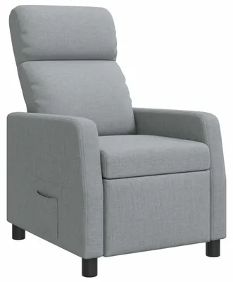 Image de vidaXL Fauteuil de relaxation gris clair Tissu
