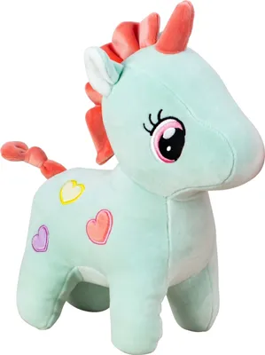 Produktbild von Baby-Plüschtier Kuscheltier Einhorn rosa mit super weichem Elasthan-Plüsch 23x30 cm (rosa)