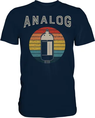 Produktbild von Retro Analoger Modularer Synthesizer Musiker T-Shirt – Navy / M