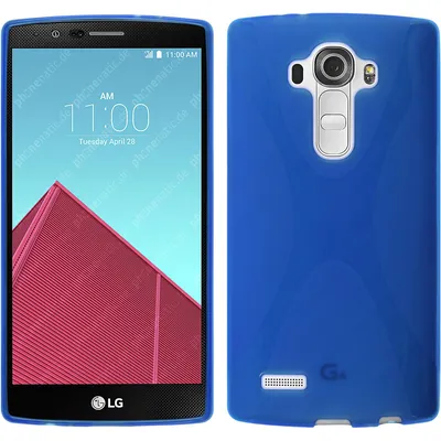 Produktbild von PhoneNatic Case kompatibel mit LG G4 - blau Silikon Hülle X-Style + 2 Schutzfolien