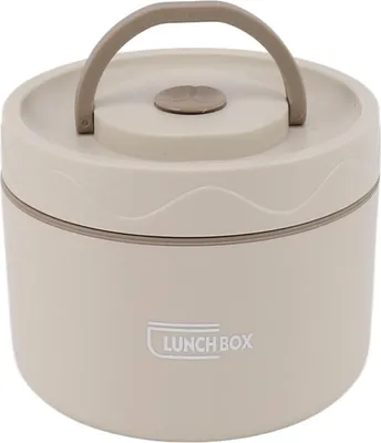 Produktbild von 550 ml Edelstahl isolierte Lunchbox Stapelbare Lunchcontainer Tragbare 2-lagige runde Bento-Lunchbox Auslaufsichere thermische Lebensmittelcontainer (Mikrowellenstil)