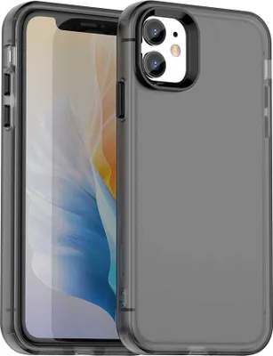 Immagine prodotto di Custodia per iPhone 11, sottile custodia semi-trasparente opaca antiurto Nero