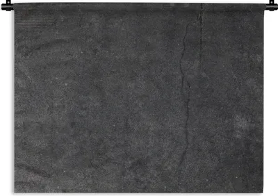 Produktbild von MuchoWow® Wandteppich Wandbehang Beton - Schwarz - Grau - Rustikal - Industriell 120x90 cm Tapisserie Dekoration Wandtuch - Wohnen - Aufhänger für die Wand