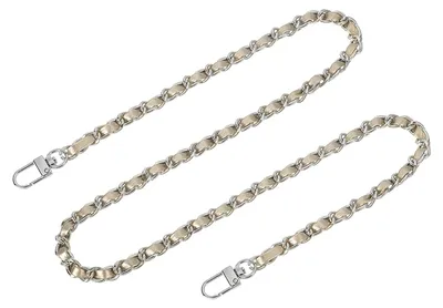 Produktbild von Taschenkette - Ersatzriemen mit Metallschnallen für Schulter- und Crossbody-Taschen - 100 cm - Gold und Silber
