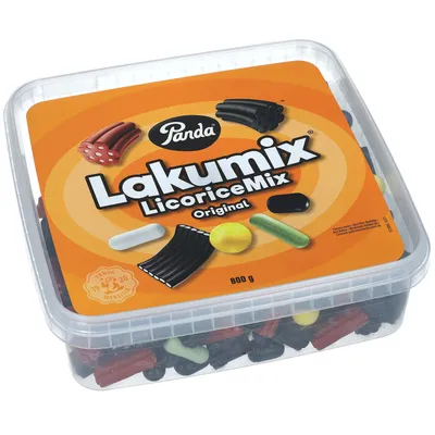 Produktbild von Panda Lakumix Liquorice Mix 800g Box - Finnische Lakritzmischung