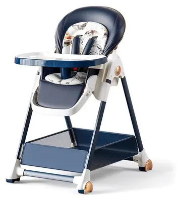 Image de Siège pour enfant - Chaise haute multifonctionnelle et réglable pour bébés et jeunes enfants, de couleur bleue