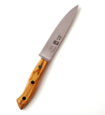 Produktbild von Messer mit Olivenholzgriff, Küchenmesser 15cm Klinge