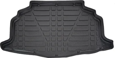 Image de Tapis De Coffre Sur Mesure Pour Toyota Corolla Hybrid Depuis 2021 Hatchback, Noir, Antidérapant, Bord Haut, Toutes Saisons