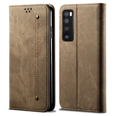 Obrázek produktu pro Huawei Nova 7 Pro Pouzdro, Kožené Peněženkové Pouzdro s Magnetickým Uzavíráním a Pouzdro s Funkcí Stojánku pro Huawei Nova 7 Pro Huawei Nova 7 Pro Khaki