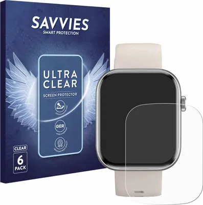 Produktbild von 6x Für RAYOFI Smartwatch 1.93" Schutzfolie Savvies Displayschutz Display Schutz Folie Klar Transparent