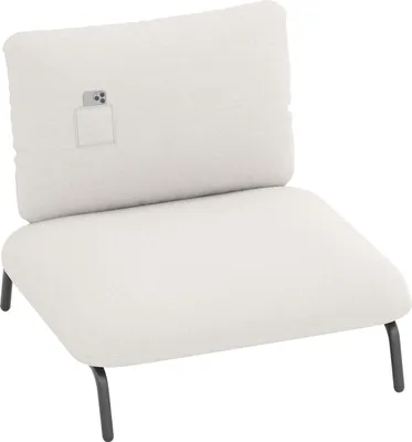 Produktbild von COSTWAY Loungesessel, Polsterstuhl mit breitem & tiefem Sitz, Relaxsessel bis 250 kg, Sessel für Wohnzimmer, Schlafzimmer, Büro, 92x97x82 cm, Beige