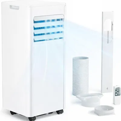 Produktbild von JUNG LIFEAIR Mobile Klimaanlage 3-in-1 mobiles Klimagerät 7000 BTU / 2KW, Ventilator, Luftentfeuchter, inkl. Fenster-Installationsset Abluftschlauch