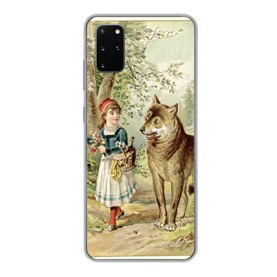 Produktbild von MuchoWow® Handyhülle Schutzhülle Hülle für Samsung Galaxy S20 Plus Wolf - Rotkäppchen - Wald Silikon Softcase Handy Hülle - Hartschale
