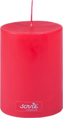 Produktbild von Stumpenkerze Rot, Ø 70 x 100 mm - Brenndauer ca. 52 Stunden