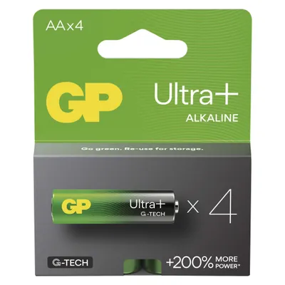 Obrázok produktu pre GP AA Ultra Plus, alkalická (LR6) - 4 ks