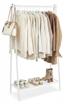 Image de InAndOutdoorMatch - Porte-vêtements - Blanc - Structure en acier, Image générée par une IA