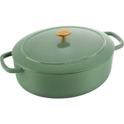 Obrázok produktu pre Ballarini Bellamonte Oval Cast Iron Pot - Green  5.5 ltr