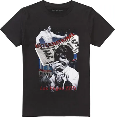 Immagine prodotto di Elvis Presley - Maglietta "International Hotel" per uomo/donna Unisex TV32966 (3XL) (Nero)
