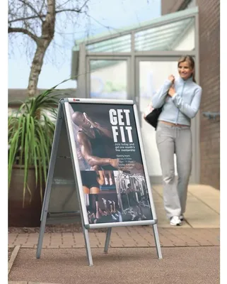Produktbild von Nobo Plakatständer A2, Silber, Aluminium, 485 mm, 850 mm