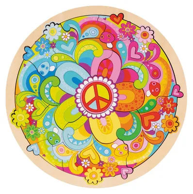 Image de Goki Houten Puzzel Mandala Bloemen - 34dlg.