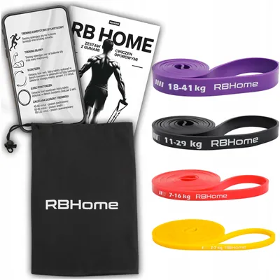 Produktbild von Power Band Set 4 Starke Widerstandsbänder Für Fitness, Krafttraining & Crossfi
