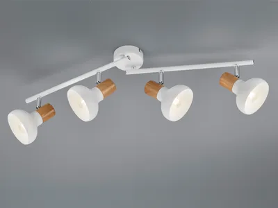Produktbild von Deckenstrahler Weiß Holzoptik 71cm