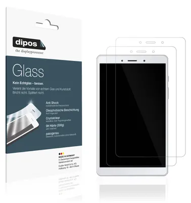Produktbild von 2x Schutzfolie für Samsung Galaxy Tab A8.0 LTE - Anti-Shock 9H Folie dipos Glass Kunststoffglas