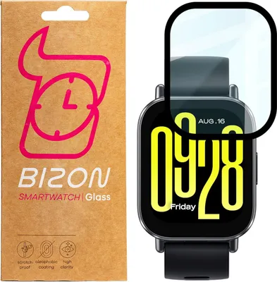 Produktbild von Hybrides Glas für Xiaomi Redmi Watch 5, Bizon Glass Watch Edge Hybrid, Schwarz