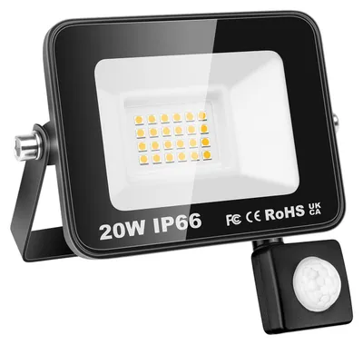 LED Schijnwerfer 20W 2000LM mit Bewegungsmelder IP66 warmweiß