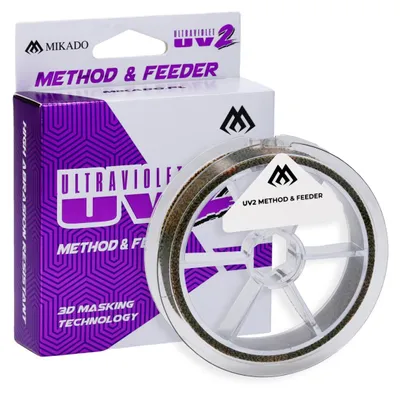 Zdjęcie produktu dla 300 m żyłki wędkarskiej MIKADO UV2 do feederów i metod feederów z technologią maskowania 3D, średnica 0,23 mm / wytrzymałość 10,75 kg