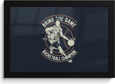 Produktbild von MuchoWow® MuchoWow® Gerahmtes Poster Basketball - Sport - Retro 30x20 cm - Poster mit zchwarzem Bilderrahmen - Kunstdruck - Bild-Poster