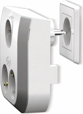Produktbild von REV MultiPower Steckdosenerweiterung, 3-fach, mit USB-Anschlüssen, Weiß, 133x127x63mm, Kinderschutz, Winkelstecker-kompatibel, Poweraktivierung bei Wandmontage