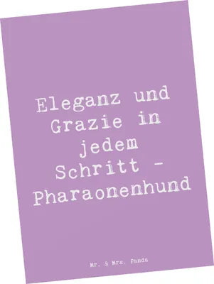 Produktbild von Mr. & Mrs. Panda Grußkarte Spruch Eleganter Pharaonenhund - Lavendeltraum - Geschenk, Ansichtskarten, aktive Hunde, Hunderasse, freundlicher Hund, Hunderassen, Fotokarte