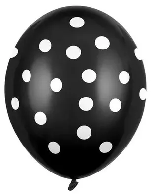 Zdjęcie produktu dla PartyDeco Balony 30cm Kropki Pastel Black 1op/50szt