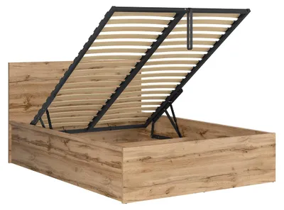 Produktbild von Bett mit Bettkasten 140x200cm Holzoptik