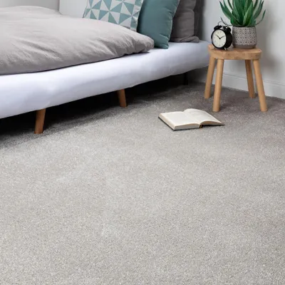 Produktbild von Steffensmeier Teppichboden Sardinien Meterware | Auslegware für Kinderzimmer Wohnzimmer Schlafzimmer | Hellgrau, Größe: 200x300 cm