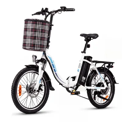 Produktbild von 20 Zoll E Bike wasserdicht Aluminium Klapprad Mit 250w Motor 36V 13Ah Li-ion Akku Bis 100km Distanz, 7-Gang, Pedelec E-citybike,Faltbar