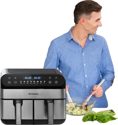 Zdjęcie produktu dla Frytownica na gorące powietrze, podwójny kosz, 2400 W, frytownica na gorące powietrze 2400 W, UE